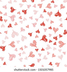 Seamless Modern grunge heart hand drawn set, great design for any purposes. Hand drawn red doodle grunge heart set. Modern red vector design. Seamless vector tile pattern. Doodle illustration.