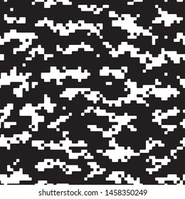 Seamless modern halftone camouflage pattern for decor and textile. Black and gray dotted design for textile fabric printing and wallpaper. Army model design for fashion and home design.
