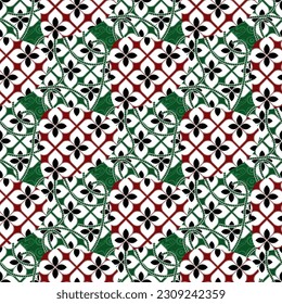 Seamless modern interpretation of traditional Indonesian batik parang pattern. Captivating commercial stock image showcasing intricate motifs, vibrant colors, and rich cultural heritage. Ideal for tex