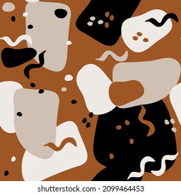 seamless modern pattern with abstract shapes, vector design for paper, fabric and other surface