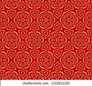 Seamless modern pattern. Art-deco Geometric background. Graphic design. Vector illustration.