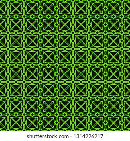 Seamless Modern Pattern. Art-Deco Geometric Background. Graphic Design. Vector Illustration. Green black color.