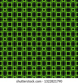 Seamless Modern Pattern. Art-Deco Geometric Background. Graphic Design. Vector Illustration. Green black color.