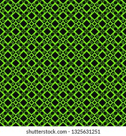 Seamless Modern Pattern. Art-Deco Geometric Background. Graphic Design. Vector Illustration. Green black color.