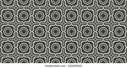 Seamless Modern Pattern. Art-Deco Geometric Background. Graphic Design. Vector Illustration. Grey charcoal color.