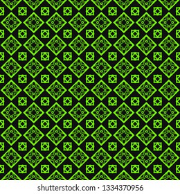 Seamless Modern Pattern. Art-Deco Geometric Background. Graphic Design. Vector Illustration. Green black color.