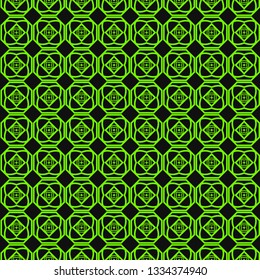 Seamless Modern Pattern. Art-Deco Geometric Background. Graphic Design. Vector Illustration. Green black color.
