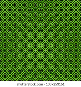 Seamless Modern Pattern. Art-Deco Geometric Background. Graphic Design. Vector Illustration. Green black color.