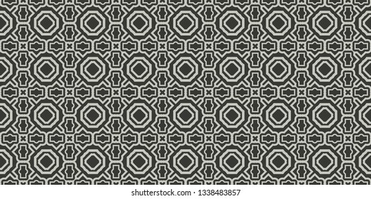 Seamless Modern Pattern. Art-Deco Geometric Background. Graphic Design. Vector Illustration. Grey charcoal color.