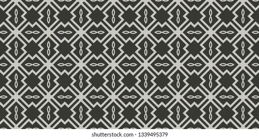Seamless Modern Pattern. Art-Deco Geometric Background. Graphic Design. Vector Illustration. Grey charcoal color.