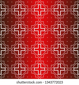 Seamless Modern Pattern. Art-Deco Geometric Background. Graphic Design. Vector Illustration. Idea for your presentation. wallpaper, page, advert. Red white color.