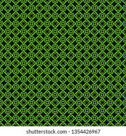 Seamless Modern Pattern. Art-Deco Geometric Background. Graphic Design. Vector Illustration. Green black color.