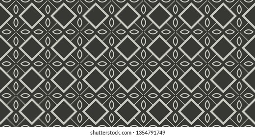 Seamless Modern Pattern. Art-Deco Geometric Background. Graphic Design. Vector Illustration. Grey charcoal color.