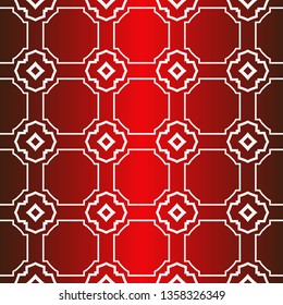 Seamless Modern Pattern. Art-Deco Geometric Background. Graphic Design. Vector Illustration. Idea for your presentation. wallpaper, page, advert. Red white color.