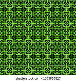 Seamless Modern Pattern. Art-Deco Geometric Background. Graphic Design. Vector Illustration. Green black color.