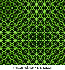 Seamless Modern Pattern. Art-Deco Geometric Background. Graphic Design. Vector Illustration. Green black color.