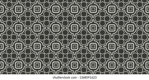 Seamless Modern Pattern. Art-Deco Geometric Background. Graphic Design. Vector Illustration. Grey charcoal color.