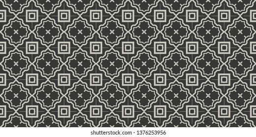 Seamless Modern Pattern. Art-Deco Geometric Background. Graphic Design. Vector Illustration. Grey charcoal color.