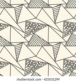 Seamless modern pattern can be used for wallpaper, website background, textile printing. Modern monochrome geometric texture.
