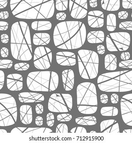 Seamless modern stone rectangle net pattern