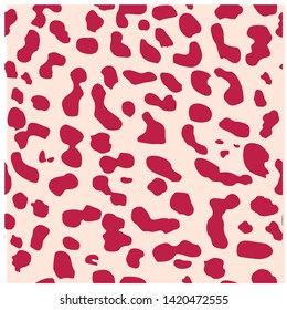 Seamless modern style colored leopard fur pattern design. Pardus and panthera vector illustration background.