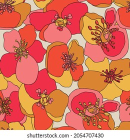 Seamless modern textile design print for repeated fabric and fashion prints