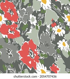 Seamless modern textile design print for repeated fabric and fashion prints