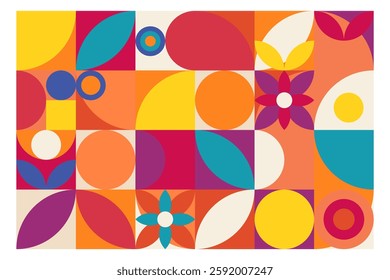 Seamless modern vector banner neo geometric decoration background.