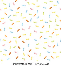 
Seamless Modern Vector Confetti. Background Pattern. Covering confectionery. confetti on white background. ?olored caramel, lollipops. multicolored sticks. Memphis Pattern. decoration.Holiday Texture