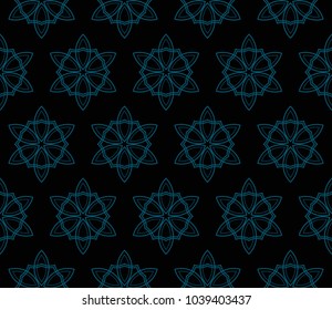 Seamless modern vector illustration with geometric ornament.