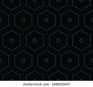Seamless modern vector illustration with geometric ornament.