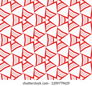 Seamless modern vector illustration with geometric ornament.