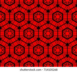 Seamless modern vector illustration with geometric ornament.