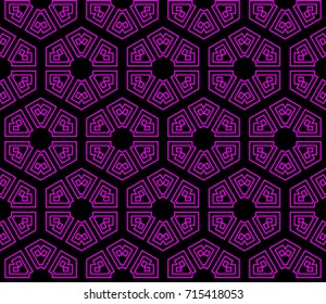 Seamless modern vector illustration with geometric ornament.