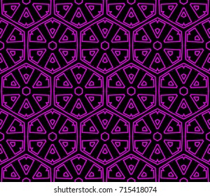 Seamless modern vector illustration with geometric ornament.