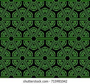 Seamless modern vector illustration with geometric ornament.