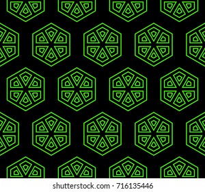 Seamless modern vector illustration with geometric ornament.