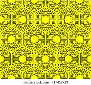 Seamless modern vector illustration with geometric ornament.