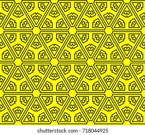 Seamless modern vector illustration with geometric ornament.