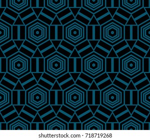 Seamless modern vector illustration with geometric ornament.