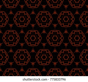 Seamless modern vector illustration with geometric ornament.