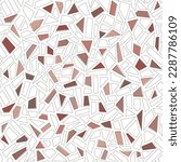 Seamless modern vector pattern. Clay broken vessel mosaic, floor tiler in terrazzo.