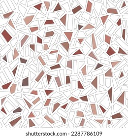 Seamless modern vector pattern. Clay broken vessel mosaic, floor tiler in terrazzo.