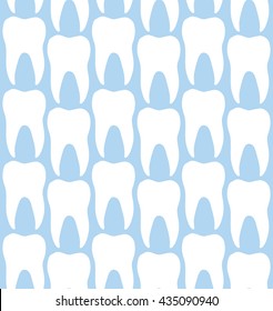 Seamless Molar Teeth Medical Pattern Background