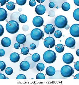 Seamless Molecules Background/
Illustration of a seamless science background with blue molecules and atom particles