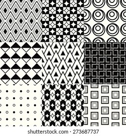 seamless monochromatic abstract geometric mesh pattern