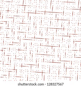 Seamless monochromatic pattern with grunge stripes and dots in white and brown colors