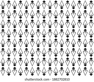 Seamless monochromatic pattern over white background. Black and white tiling usable as wrapping paper, wallpaper. Can be used for wallpapers, prints, wrapping papers, fabric design, web page design