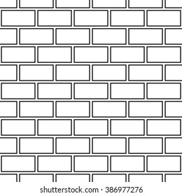 Seamless monochrome abstract brick wall pattern background