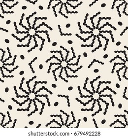 seamless monochrome abstract flower pattern background